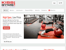 Tablet Screenshot of kissgyms.com